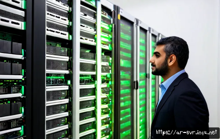 서버 리소스 최적화 사례 - Photorealistic modern server operations room in a Gulf-region technology company, Arab IT engineer i...